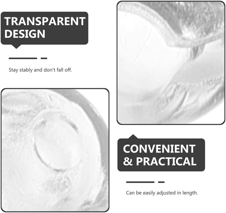 Luxshiny Beaded Chain Stop 25Pcs Clear Chain Crimp Stops for Beaded Chain, Blinds Bead Accessories 0.80X0.80X0.70Cm