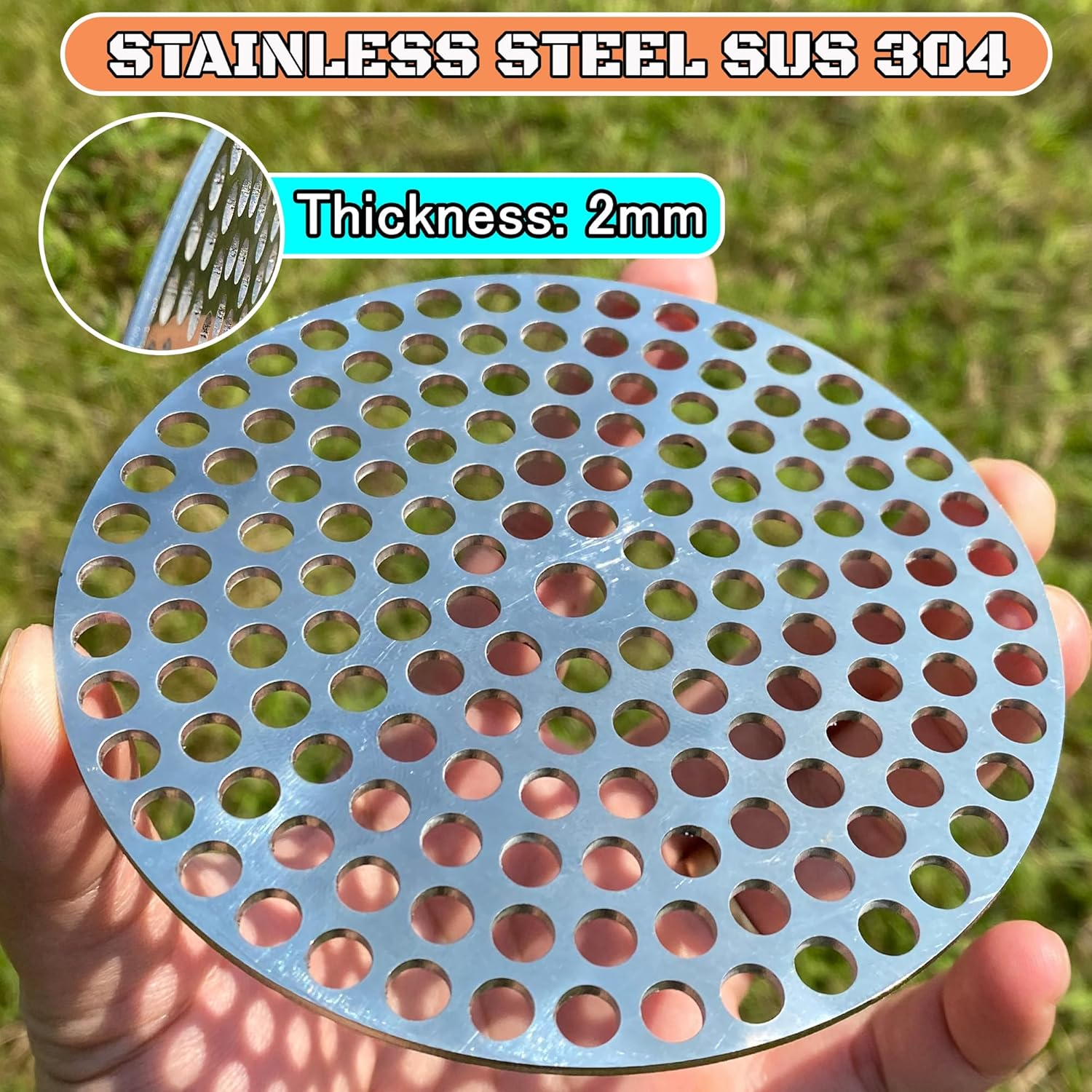 Solo Stove Accessories Pellet Adapter Fits on a Wood Grate, Prevents Pellets from Falling for Lite, Titan, Campfire and Mesa. Replace a Broken Bottom Wire. Stainless Steel SUS 304. Thickness 2Mm image number 6