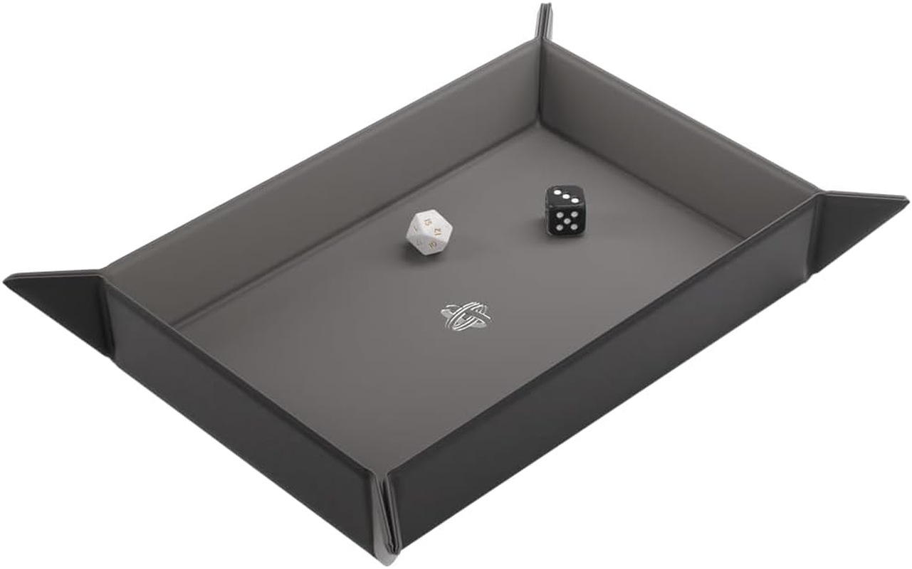 Gamegenic | Rectangular Shape Black/Gray Color Magnetic Dice Tray - Take Control of Your Roll! Compact and Versatile Dice Tray for Tabletop Games and Board Games image number 2