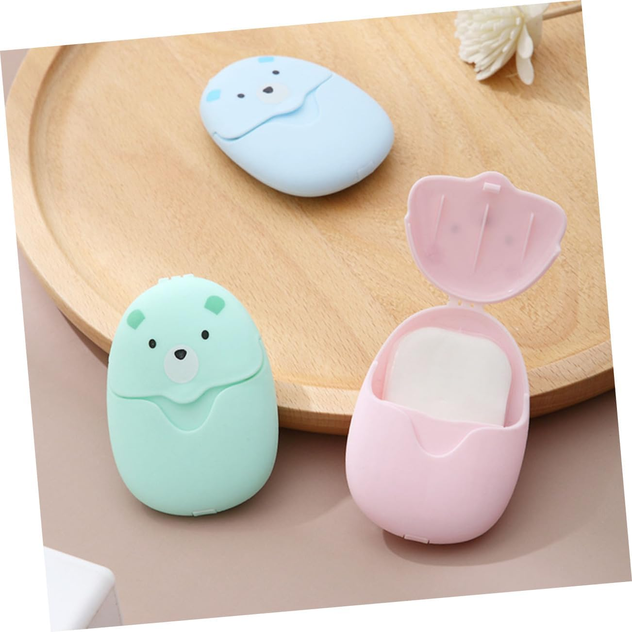 BRIGHTFUFU Travel Container Toiletry Mini Travel Soap for Hand Washing Natural Biodegradable Soap Flakes image number 3