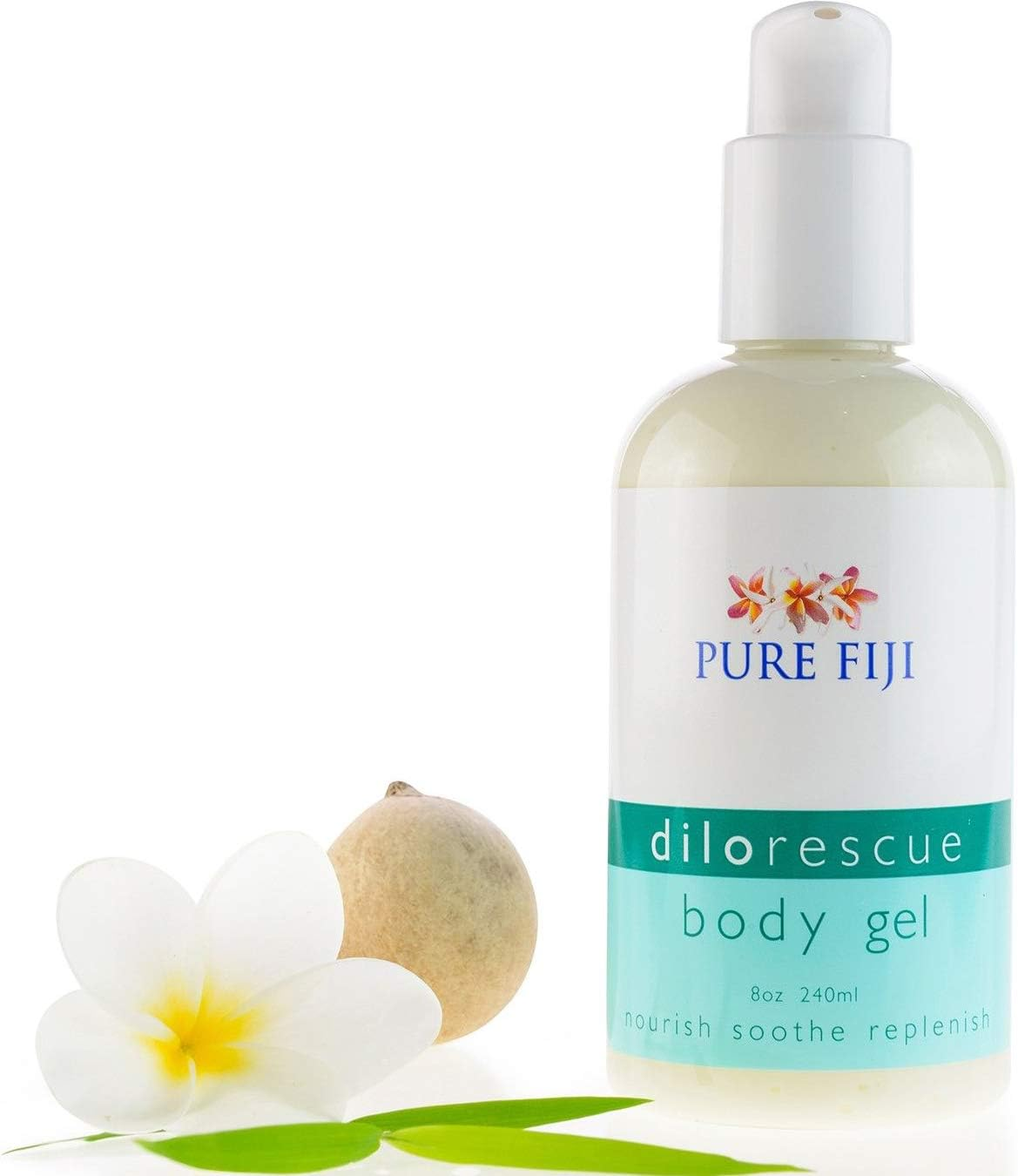 PURE FIJI Dilo Rescue Gel Moisturizer for Body and Face, Moisture Rescue Refreshing Gel-Cream for Dry Skin - Hydrating Moisturizer for Women and Men, 8 Ounce