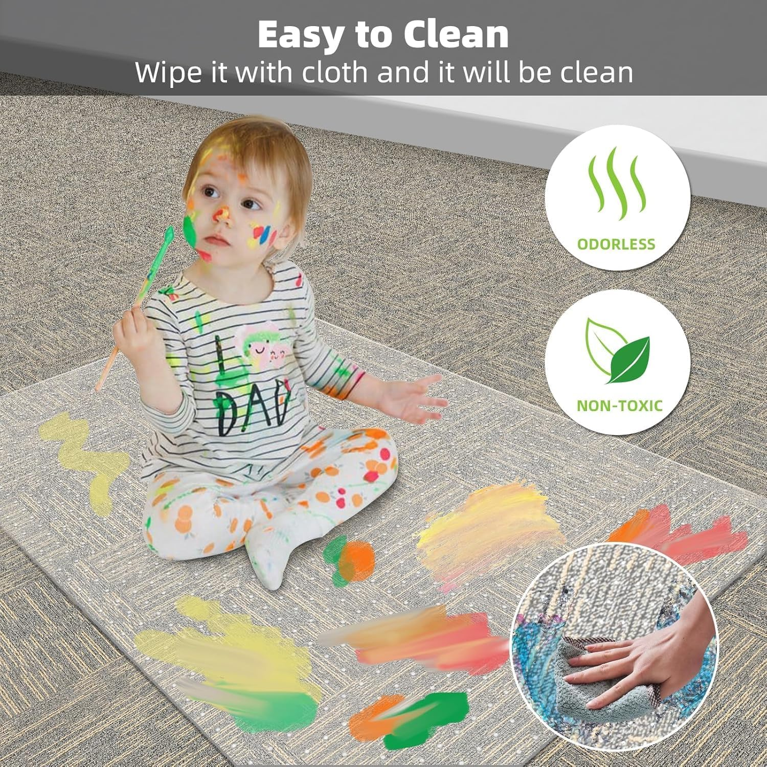 Anyuainiya Office Chair Mat for Carpet, 120X90Cm Clear Computer Desk Chair Mat for Low Carpeted Floors, Thick and Sturdy Carpet Protector, Easy Glide and Flat without Curling