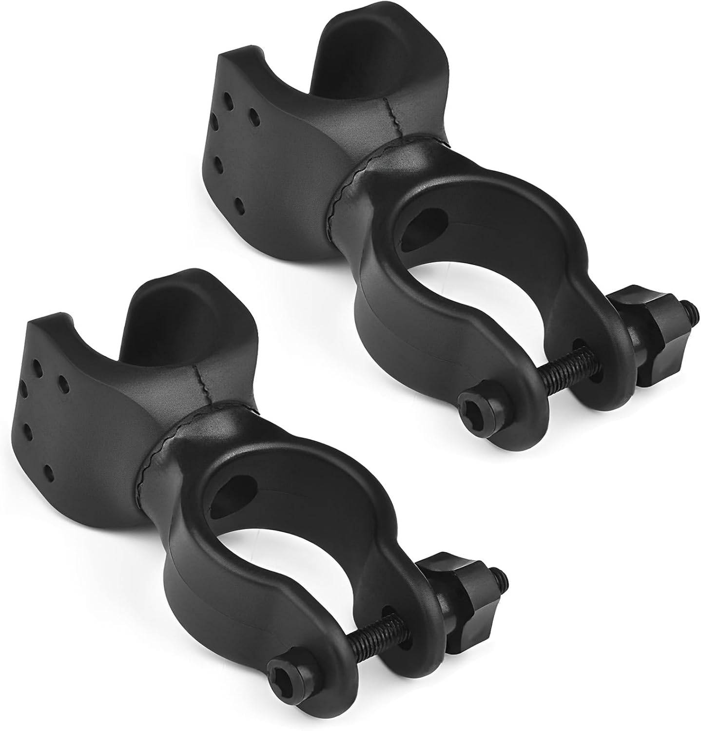 2Pcs Walking Stick Holder, Crutch Holder for Mobility Scooter with 360 Degree Rotatable Clip, Walking Stick Holder for Mobility Scooter, Easy Attach Mobility Scooter Accessories UK image number 2