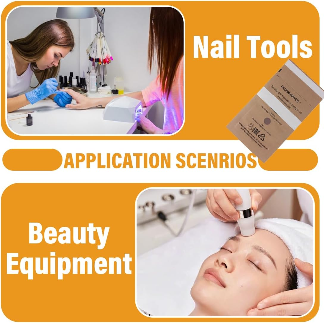 Weddhuis Sterilisation Bags Pack of 50 Self Sealing for Cosmetics and Nail Tools (75 X 150 Mm) image number 3