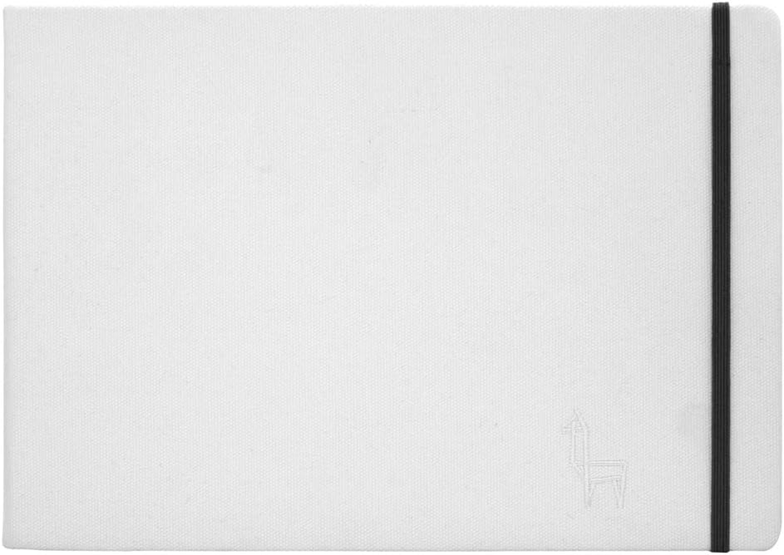 Etchr Mixed Media Sketchbooks for Drawing and Painting I A5 5.8X8.3In Hot Press Smooth 100 Percent Cotton Sketch Watercolor Paper I Vegan Friendly I 54 Pages Landscape Format