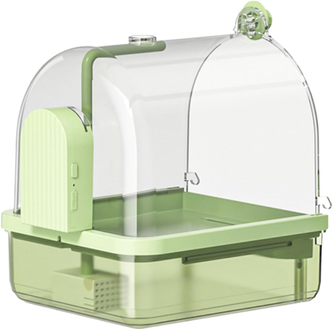 Weqizuerqi Bird Bath Cage | Bird Bath for Budgies - Automatic Chew-Proof Bath Pool Two Modes Playground Stand for Breeding Travel Show Outdoor Aviary image number 1