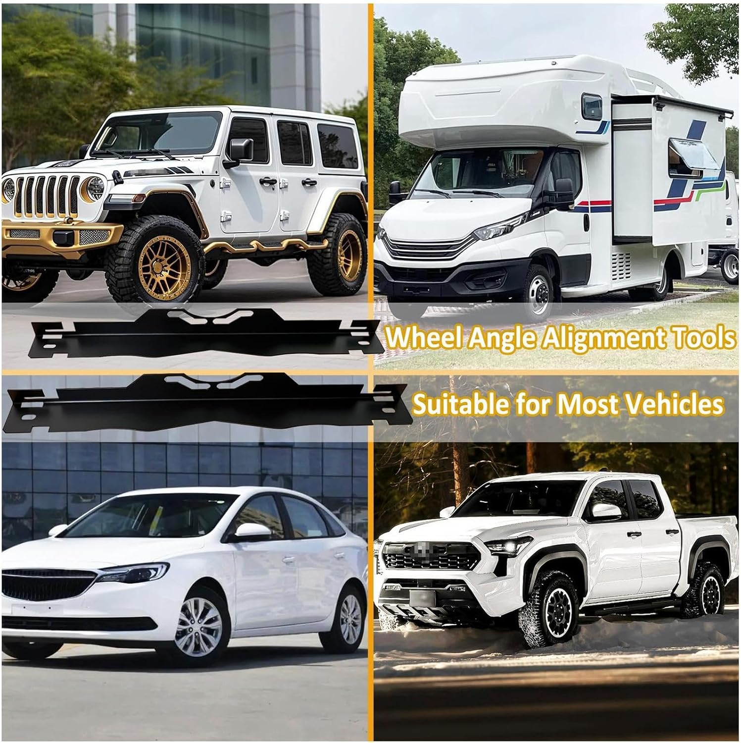 Car Wheel Toe Plate - 2X Accurate Camber Plates Wheel Alignment - Quick Measuring Aid Heavy Duty Stainless Steel Equipment for Automotive Maintenance image number 5