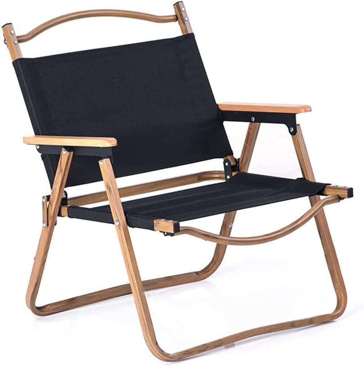 Fohouse Folding Camping Chair, Portable Camping Chair, Lightweight Camping Backpacking Chair, Outdoor Beach Chair for Camping Hiking Garden Travel Beach Picnic BBQ Outdoor (Beige, Large)