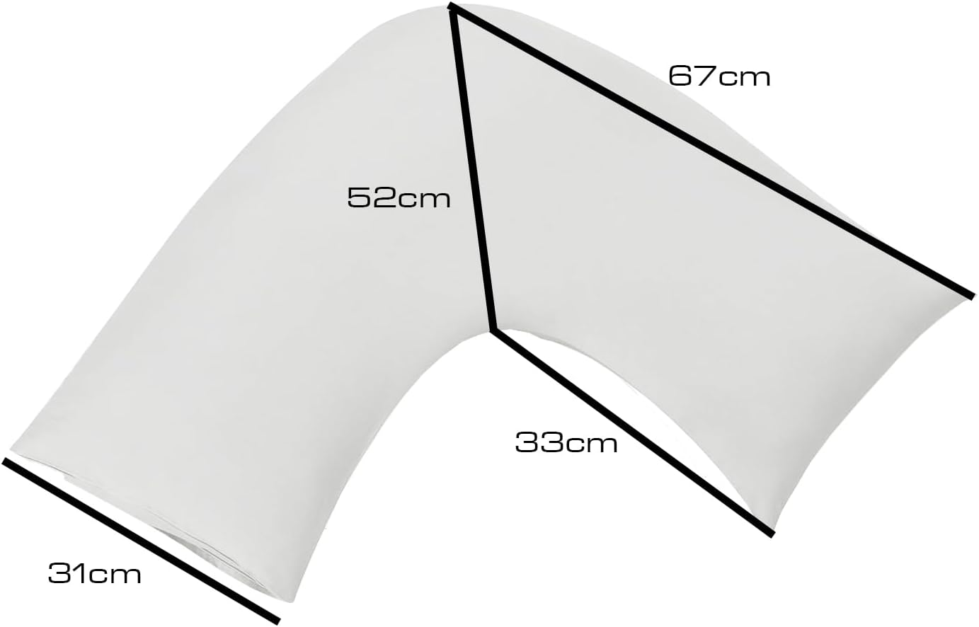 100% Cotton 300TC V Shape/U Shape/Boomerang/Tri Pillowcase/Maternity Support - Percale Cotton Envelope Style Machine Washable (Purple) image number 5