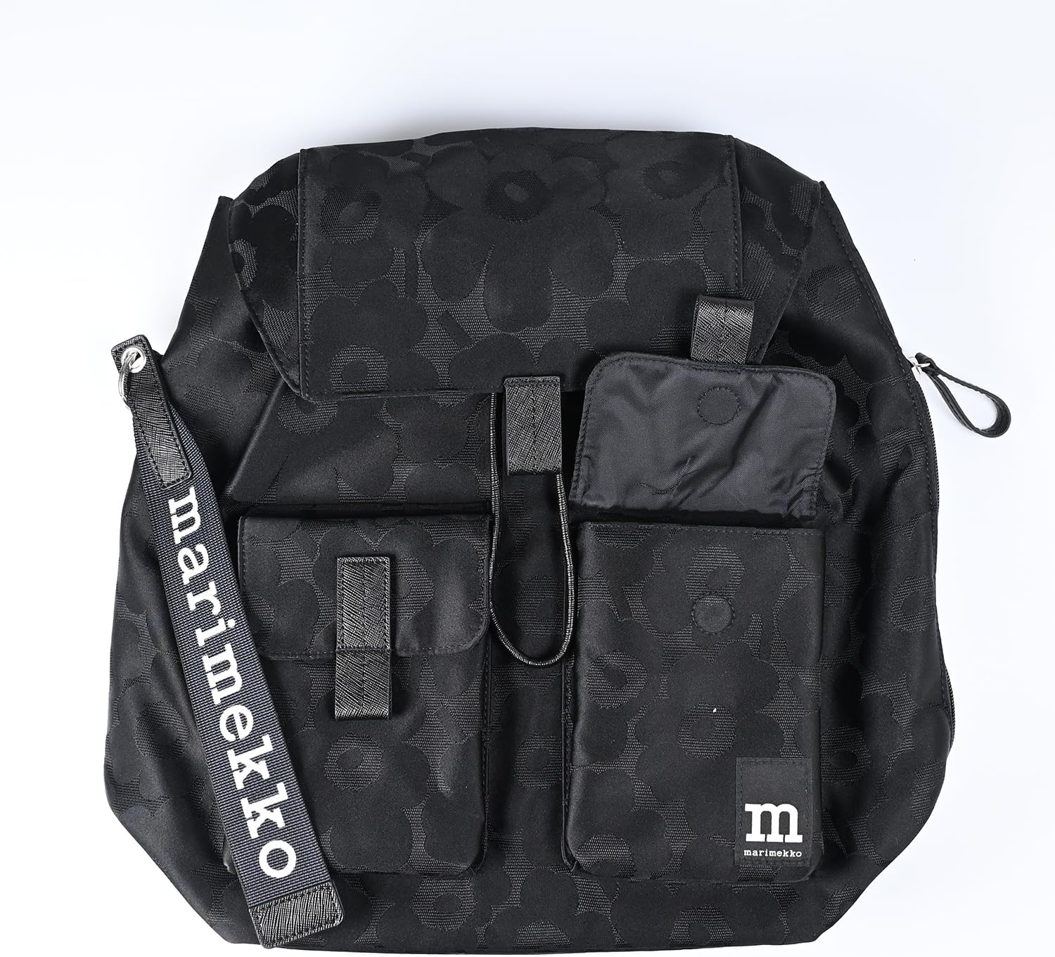 Marimekko 092229 999 Women'S Backpack, Bag and Backpack, Everything Unikko Women'S, Black X White, Scandinavian Miscellaneous Goods, Scandinavian Design, Black, Free Size image number 1