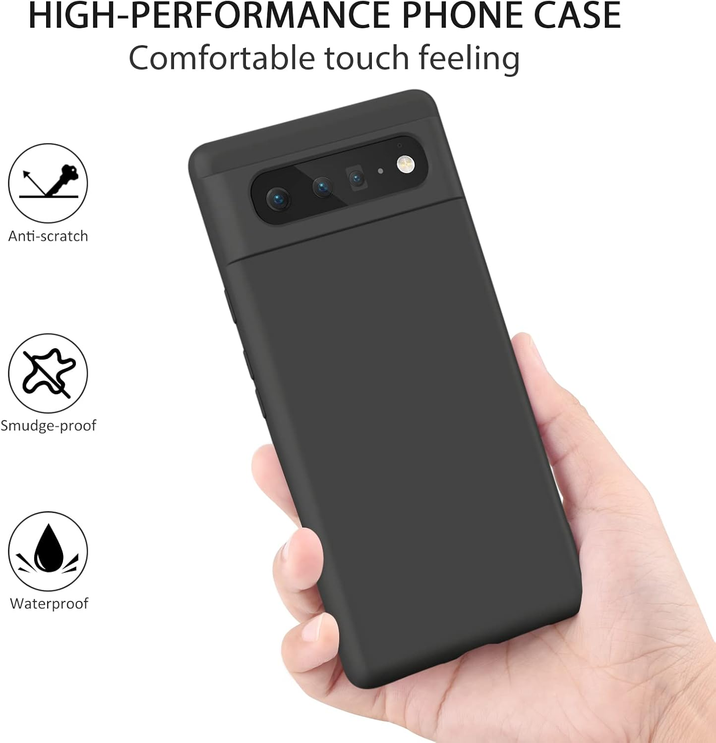 Soft Liquid Silicone Case for Google Pixel 6 Case(2021), Flexible Premium Rubber Full-Body Protection Anti-Fingerprint Dustproof Shockproof Scratch Resistant Wireless Charging for Pixel 6 5G Cover image number 3