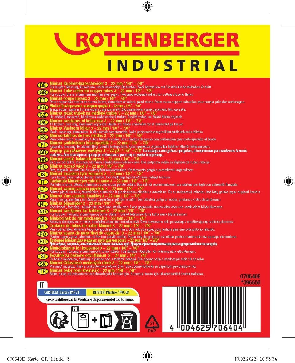 ROTHENBERGER Industrial Minicut II PRO 6-22Mm image number 4