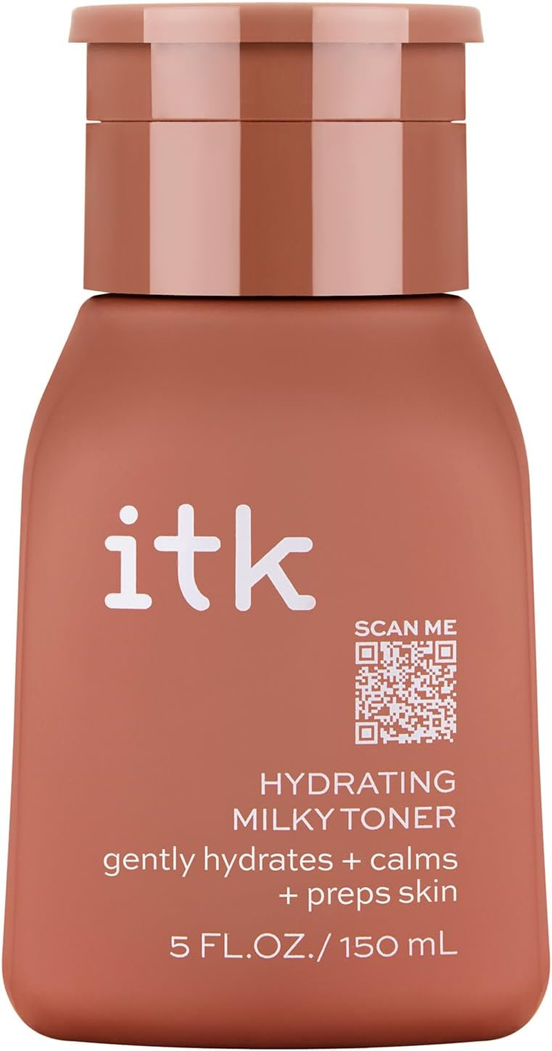 ITK Hydrating Milky Face Toner - Tone + Prep Skin with Hyaluronic Acid + Squalane - Calm + Nourish Skin - Reduces Redness Appearance - Hydrate + Soothe Skin, 5 Fl. Oz image number 4