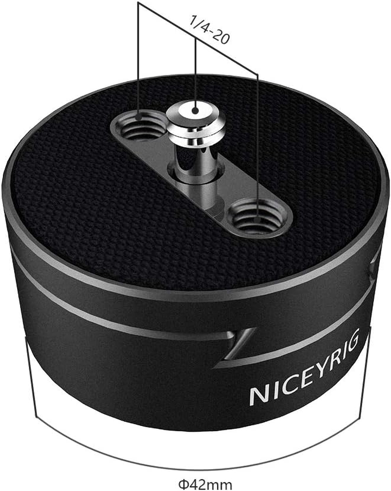 Niceyrig Slider Lock Camera Quick Release Plate Mount Device 1/4"-20 Adapter for Tripod, Stabilizer Gimbal, Wireless Video Transmission QR System Operation image number 2