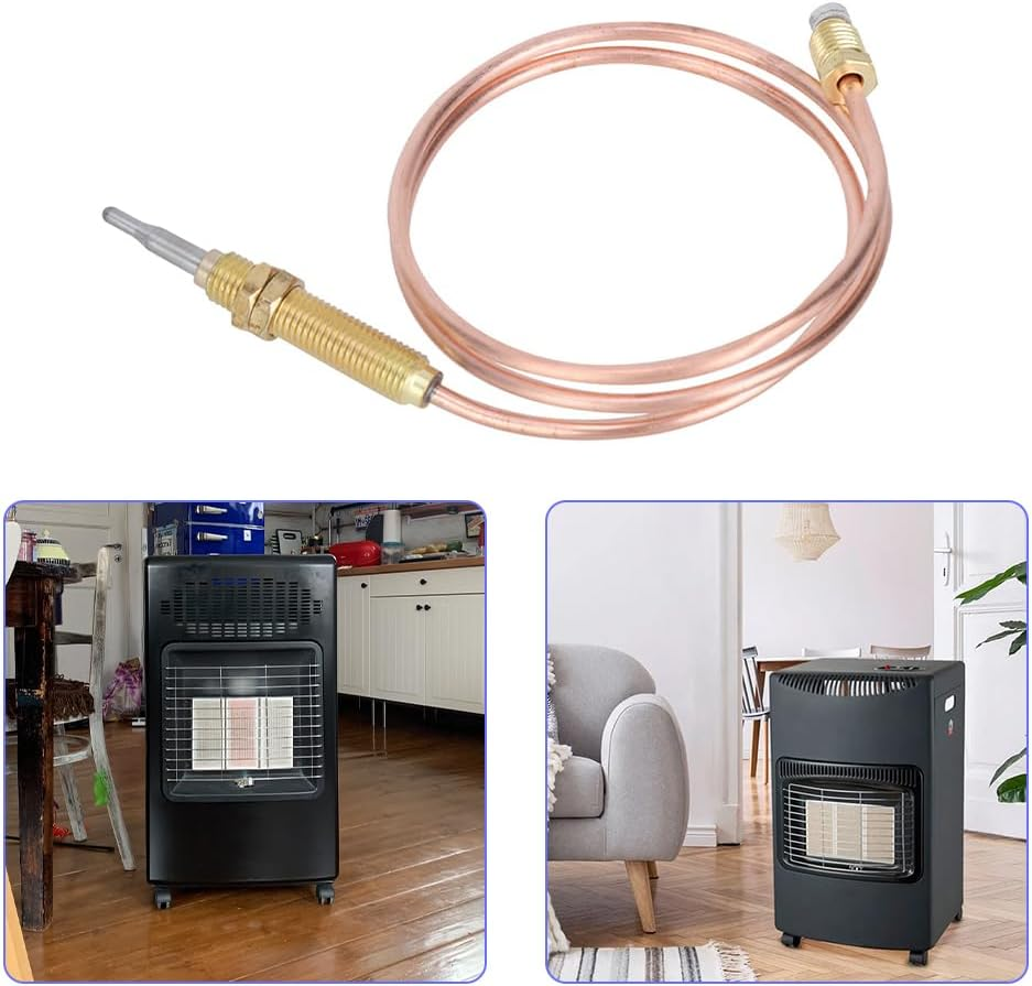 Pilot Thermocouple, Universal Gas Thermocouples Water Heater Pilot Set BBQ Replacement Thermocouple Firepit Grill Gas Ovens Boilers & Water Heaters, 23.6" image number 4