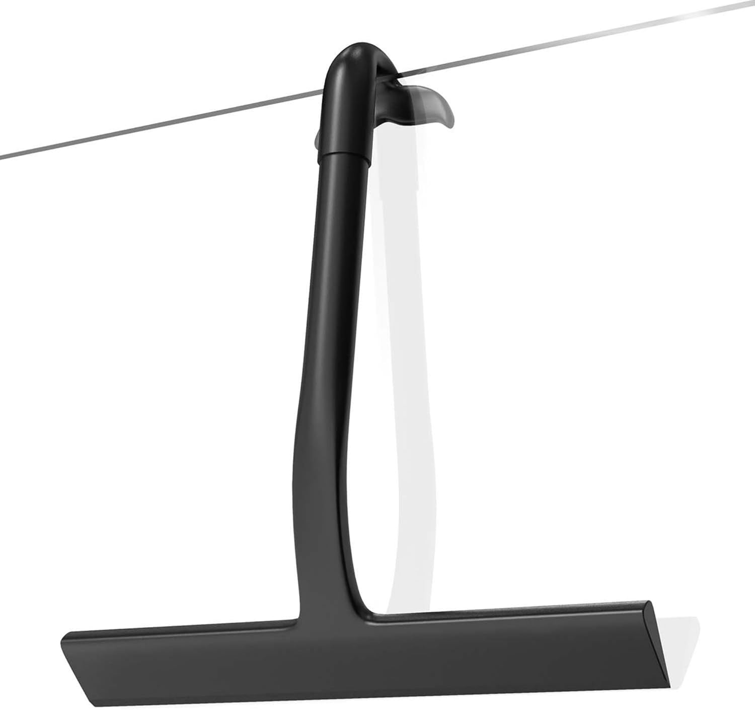 Silicone Shower Squeegee Streak-Free Glass Wiper & Floor Scraper with Fishtail Hook | Multi-Purpose Cleaning Tool for Aussie Bathroom, Windows & Home (22X21Cm) image number 2