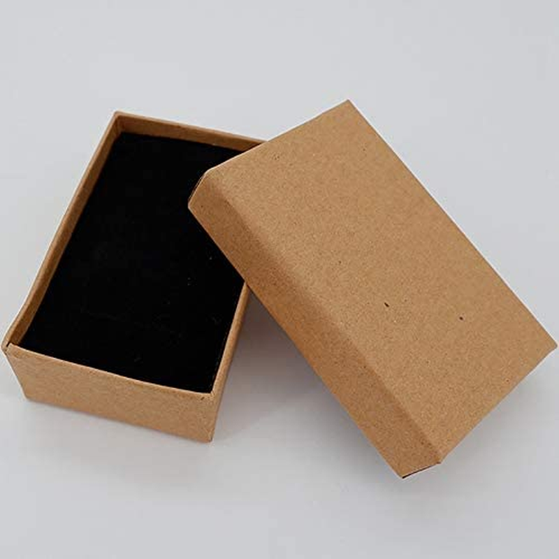 24PCS Kraft Paper Box Small Kraft Paper Jewelry Box Handmade Cardboard Packing Box Wedding Decorations image number 4