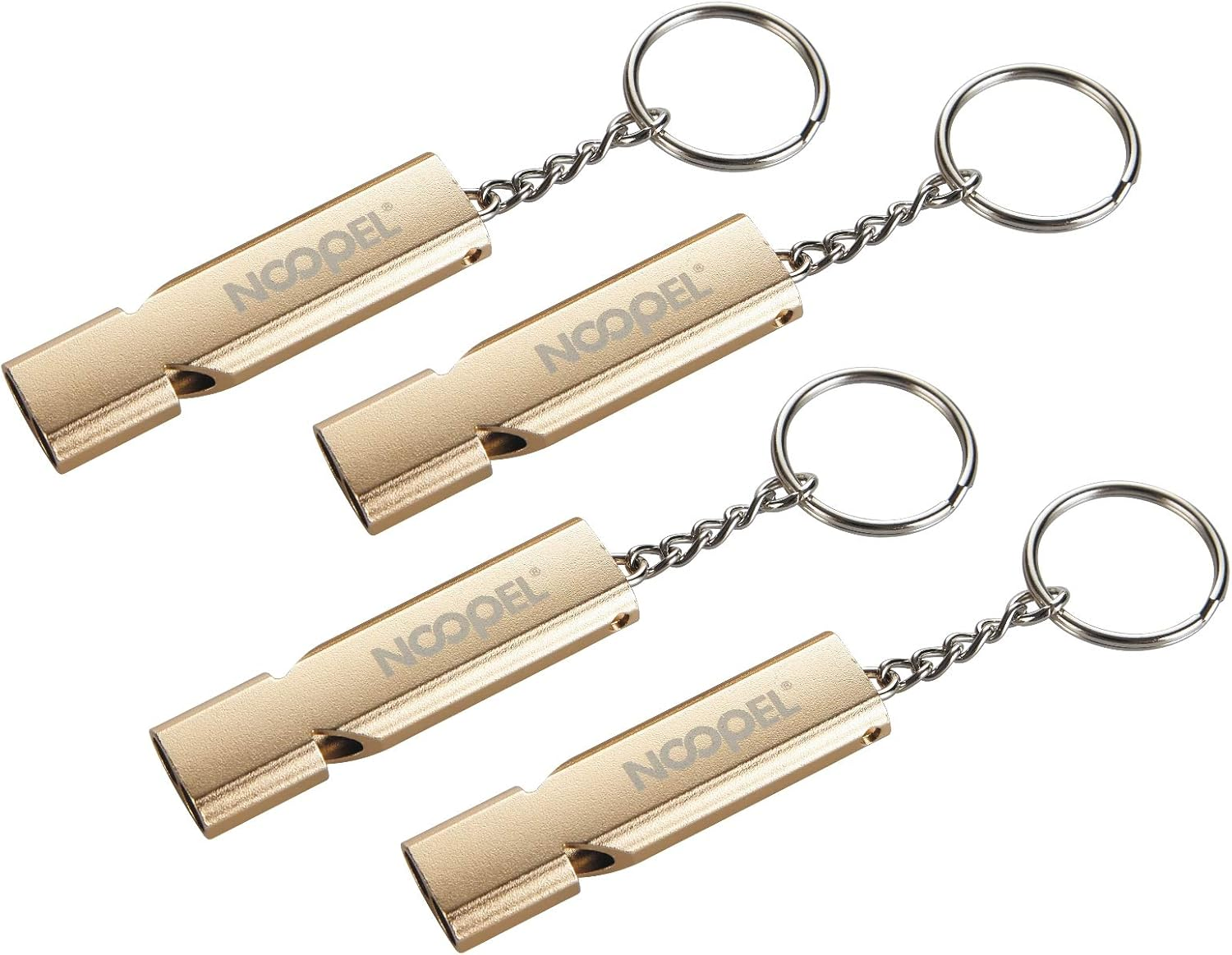 NOOPEL 2 Pack Emergency Whistles High Pitch Double Tubes Survival Lifeguard Whistle Lanyard Keychain Outdoor Camping Hiking Boating Hunting Fishing image number 3