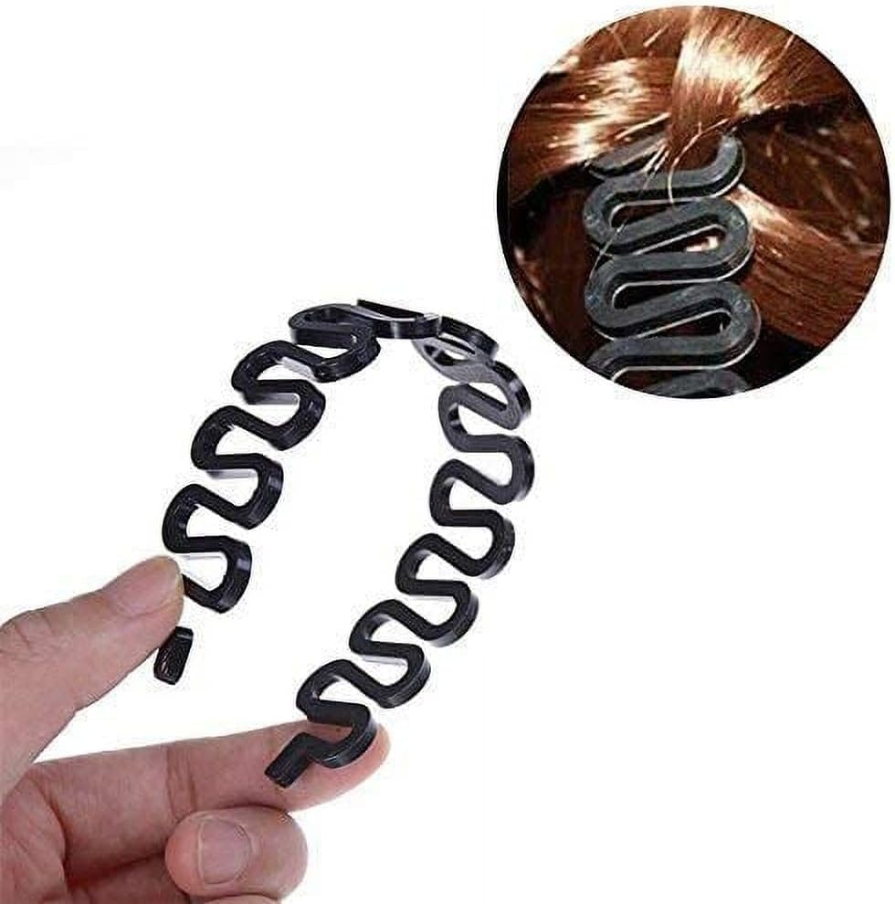 2 Pcs Black Hair Braiding Tool Roller Hair Twist Styling Accessories for Women Simple and Styling Tools Hair Rollers image number 6