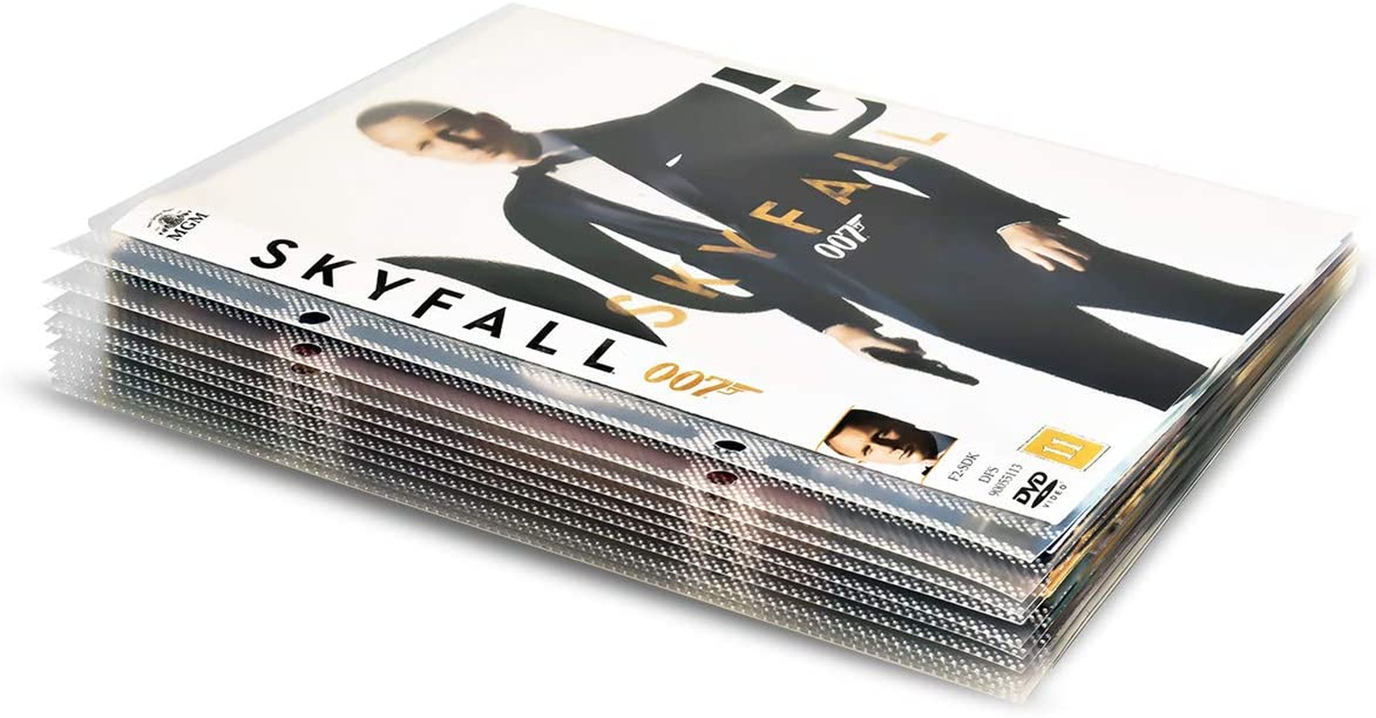 3L Fr 10282 &ndash; Perforated Transparent DVD Sleeve with Flap for Storing Discs and Sleeves &ndash; 100 Pieces image number 5