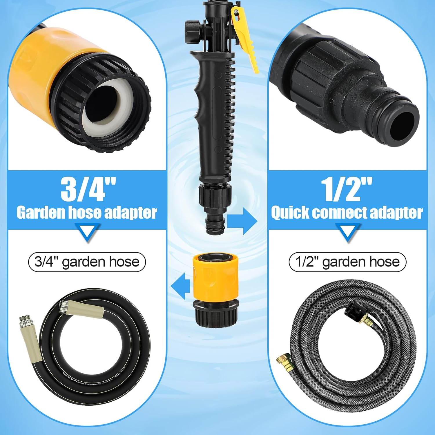 RV Water Heater Tank Rinser - Powerful Cleaning Hot Water Flush Wand, Travel Trailers Camper Water Tank Sediment Scale Cleaner Spray Flusher Accessory Essentials - Silver - 2Pcs Anode Rod  1Pcs Flush Wand  1Pcs Element Socket  1Pcs Seal Tape image number 2