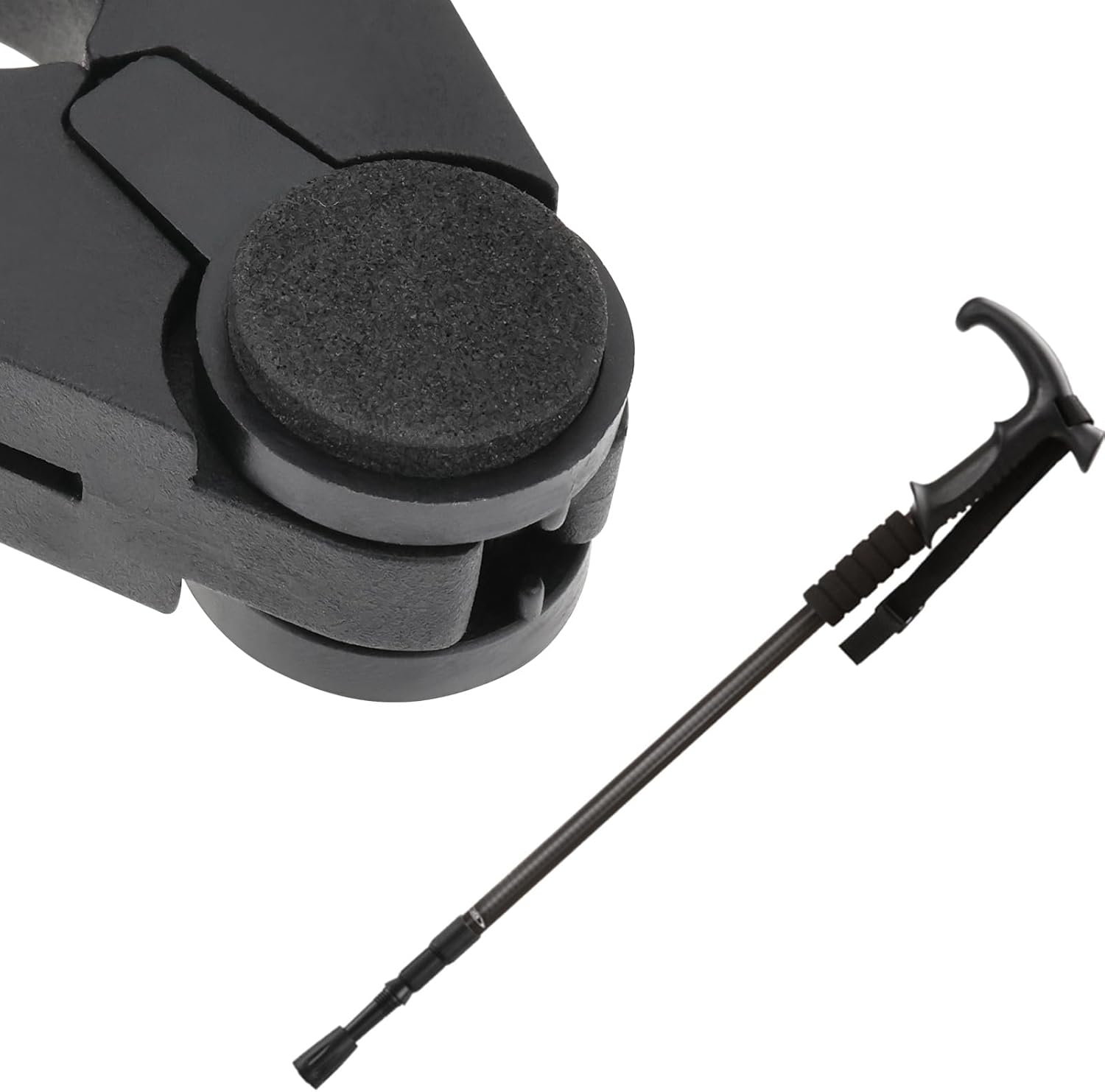 2PCS Walking Stick Holder for Table Black 5.2X4.7Cm Height 2.1Cm Ideal for Tube Diameters from 1.6Cm to Max 2.5Cm Table Clamping Devices image number 2