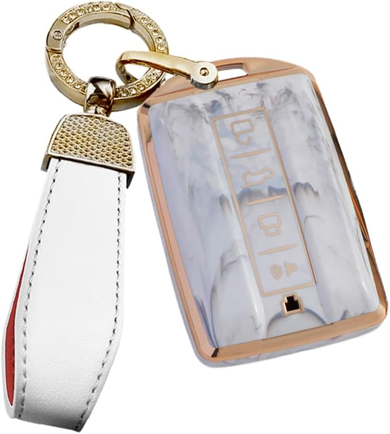 Ontto Car Key Fob Cover Fit for Great Wall GWM WEY TANK 300 500 Tank300 Tank500 Remote Key Case Keyring Remote Keychain Key Holder Key Shell Bag Accessories image number 6