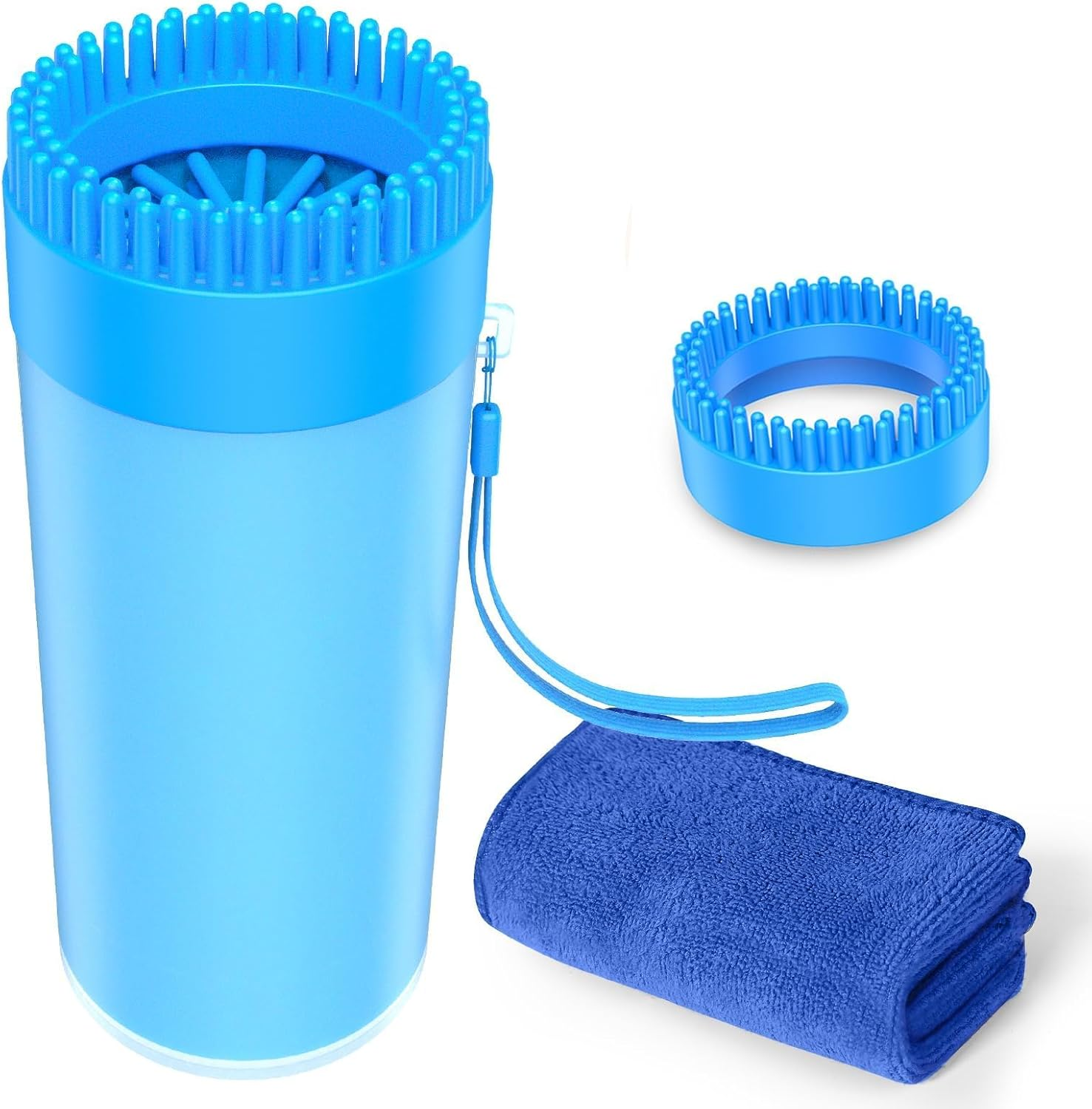 Dog Paw Cleaner & Washer for Large/Extra Large Breeds,Portable Dog Paw Washer,Paw Cleaner, Easy Cleaning Cup for Big Dogs Cat Blue