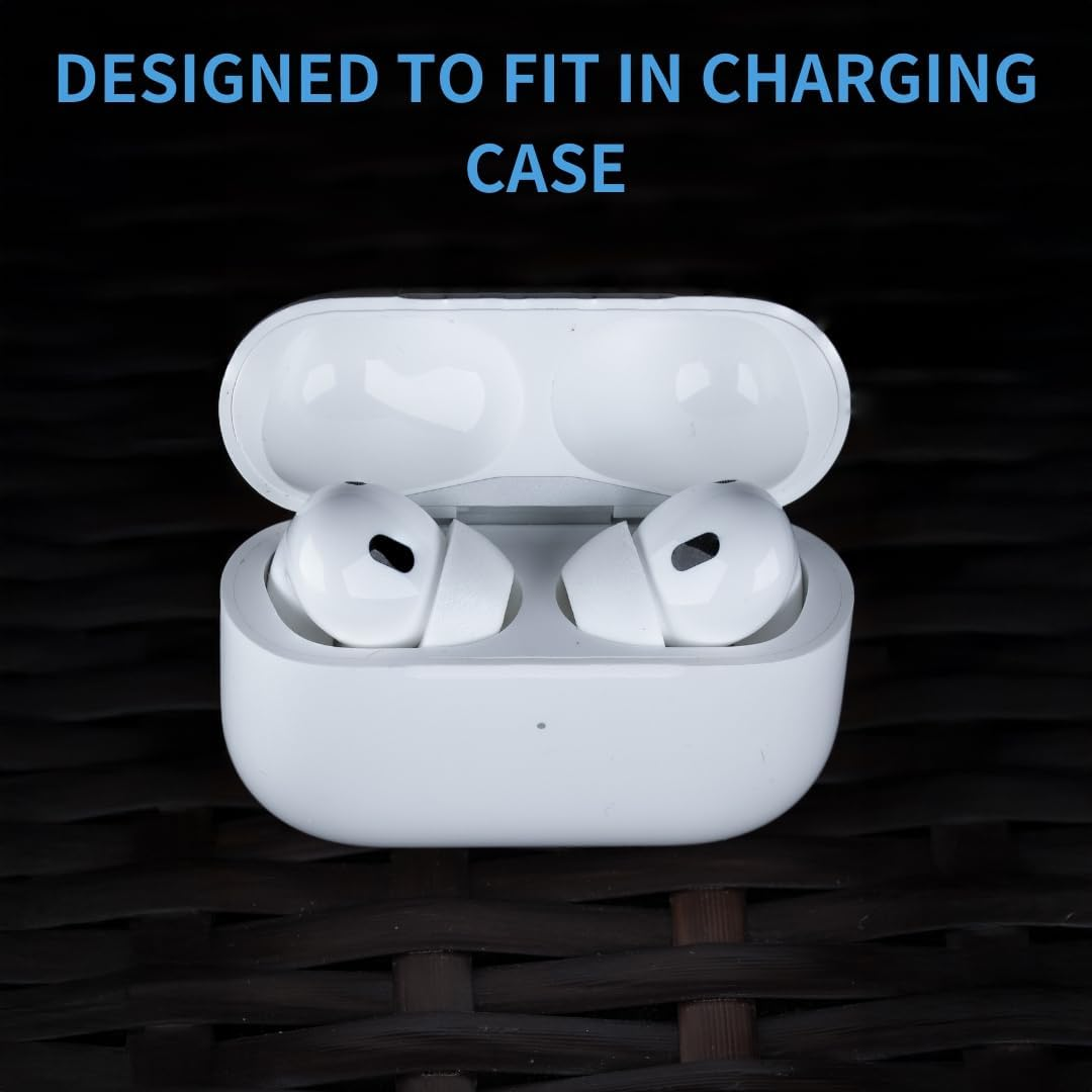 Comply Truegrip MAX | Premium Memory Foam Replacement Earbud Tips for Apple Airpods Pro 1 & 2 | Long Lasting Comfort, Extreme Durability, Secure Fit, Superior Noise Isolation| White (Medium) (3 Pairs) image number 6