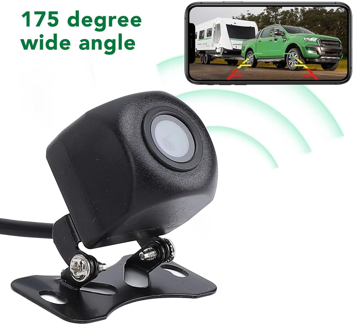 Backup Camera, Wire Less Fidelity Vehicle Backup Camera, HD 1080P 90 &deg; Wide Angle, Automatic Infrared Night Vision Lights, Rear Camera for Android & Ios image number 1