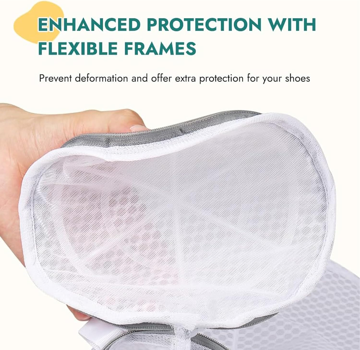 2Pcs Laundry Bags Mesh Wash Bags with Zipper,Shoes Wash Sack,Honeycomb Mesh Laundry Bags,Dryer Pouch for Sneakers, Tennis Shoes, Socks, Bra Lingeries, Travel (7.8 X 14 Inches)