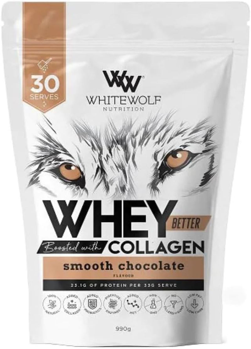 WHITE WOLF NUTRITION Whey Protein Choc 990G