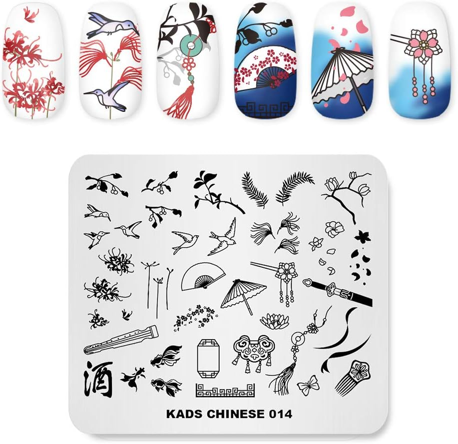 Nail Stamp Plate Chinese Style Theme Image Design Templates Martial Arts Sword Model Manicure Print DIY Nail Art Tools image number 3