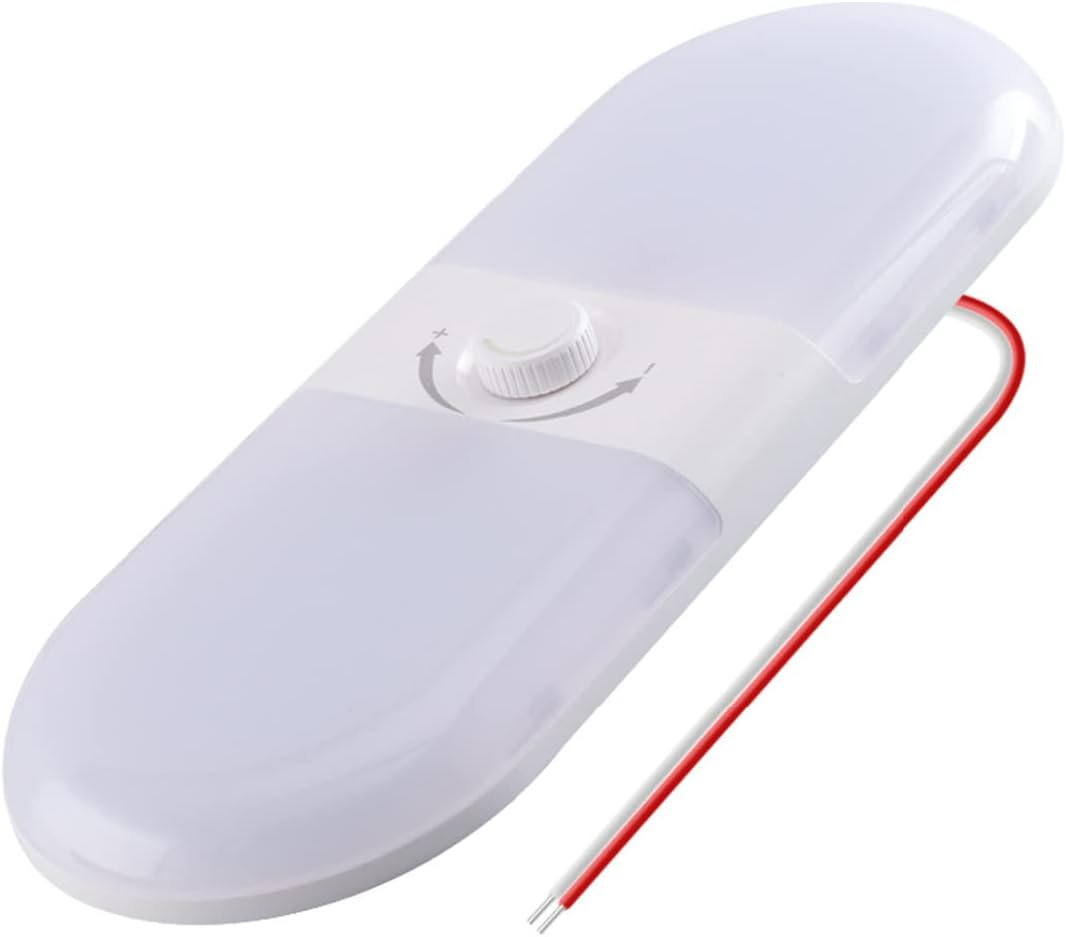 12V/24V RV Boat Ceiling Light 3 Color Temp with Stepless Dimming Super Bright LED Ceiling Dome Light Panel Light for Caravan Camper Travel Trailer Motorhome Sailboat Yacht(1 Pack)