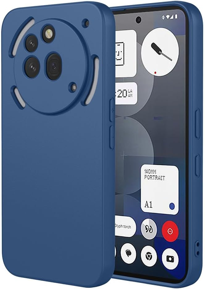 SEAHAI Case for Nothing Phone (3A) Pro, Ultra Thin Silky-Soft Touch Soft Liquid Silicone Phone Cover with Shockproof Airbag Design, Premium TPU Bumper Fashion Case - Dark Green