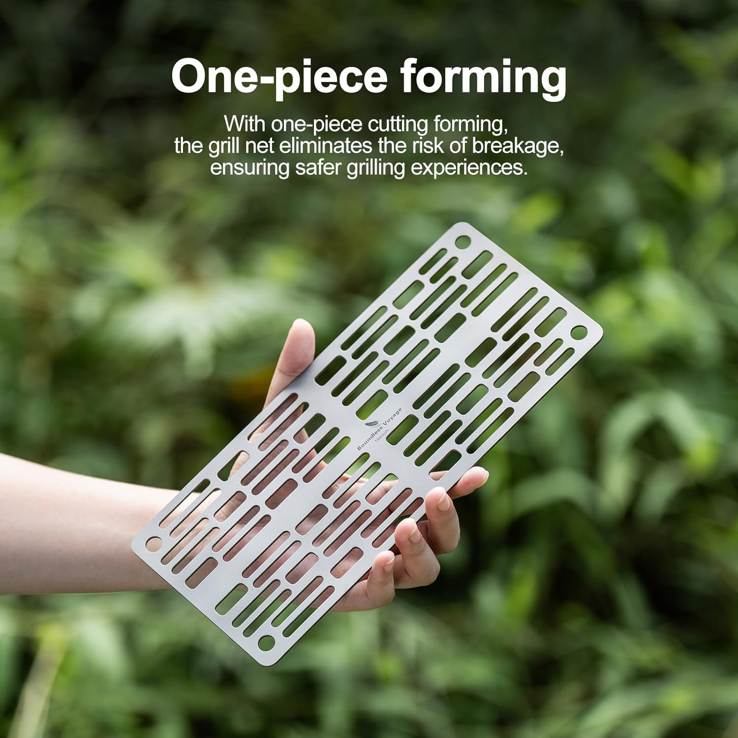 Boundless Voyage Titanium Grill with Carry Bag Outdoor Camping Grill Net Plate Backpacking Mini Size Gridiron Barbecue BBQ image number 2