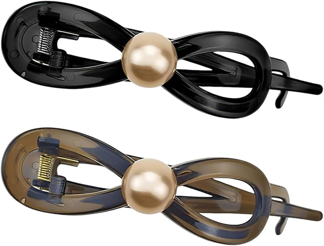 IKOPFLN 2 Pieces Flat Hair Claws for Thick Hair for Women Hair Claws for Thin Hair Duck Bill Hair Clips Matte Hair Clips Large Hair Clips image number 2