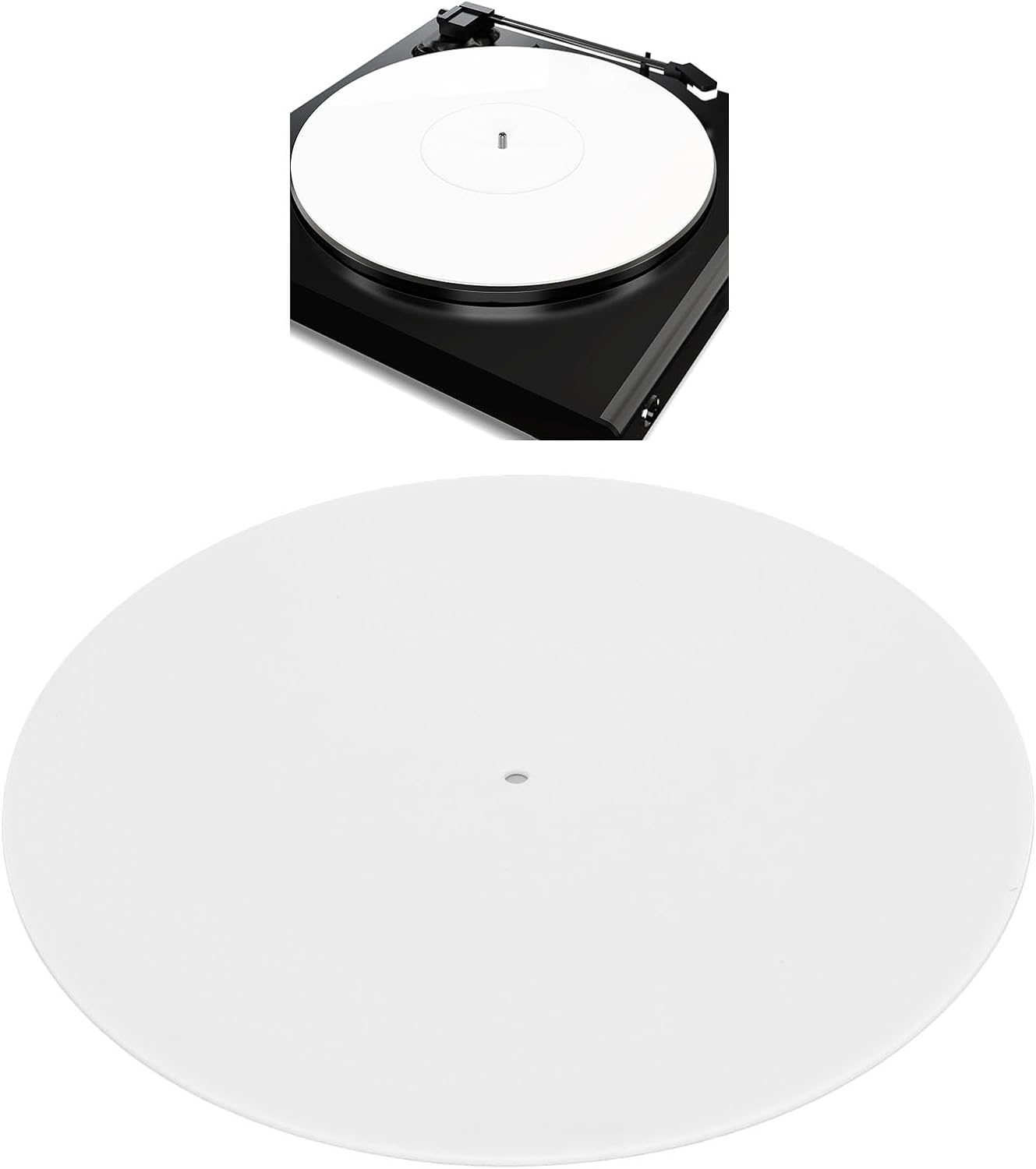 Turntable Platter Mat, anti Static Acrylic Turntable Mat 300Mm Platter Slipmat, Universal Turntable Slip Mat for 12 Inch Record Player, Help Reduce Noise Due to Static and Dust image number 2