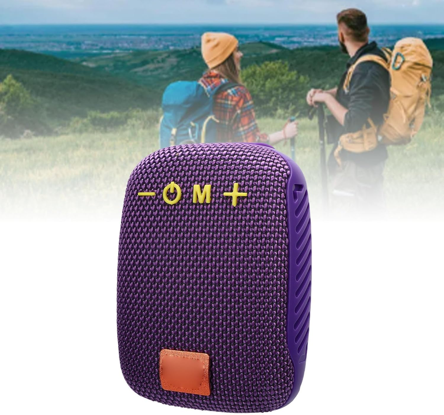 GOWENIC Portable Bluetooth Speaker for Bike, IPX5 Waterproof Bike Speaker with FM Radio, TWS Pairing, for Cycling Hiking Camping (Purple) image number 6