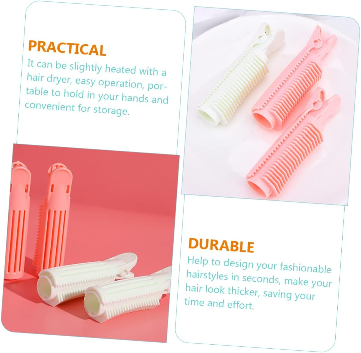 10Pcs Hair Volume Clip for Short Hair Fluffy Root Clip Curling and Styling Tool for Bangs Pink - Light Green image number 7