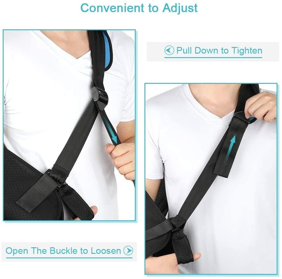 Arm Sling, Arm Support for Adults, Breathable Shoulder Immobilizer Elbow Arm Support for Broken Arm, Wrist, Elbow, Shoulder Injury, Available for Women and Men image number 4