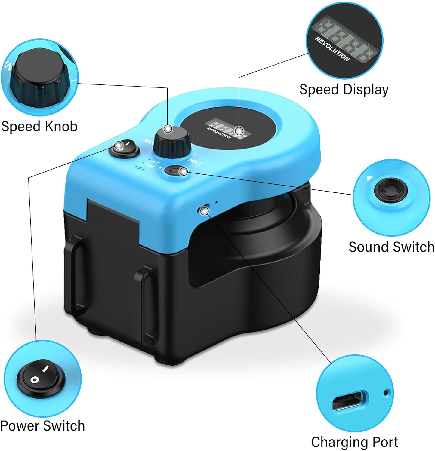 New Upgraded Remote Control Cat Toy - Smart Auto Moving Feather Teaser, USB Rechargeable, Mouse Sound Simulation - Indoor Exercise Wheel for Cats to Reduce Anxiety & Boredom image number 3