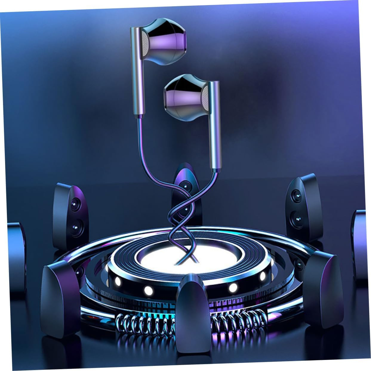 LABRIMP Gaming Headphones Microphone Heavy Bass Compatible In-Ear Earbuds Comfortable Silicone for Gamers image number 4