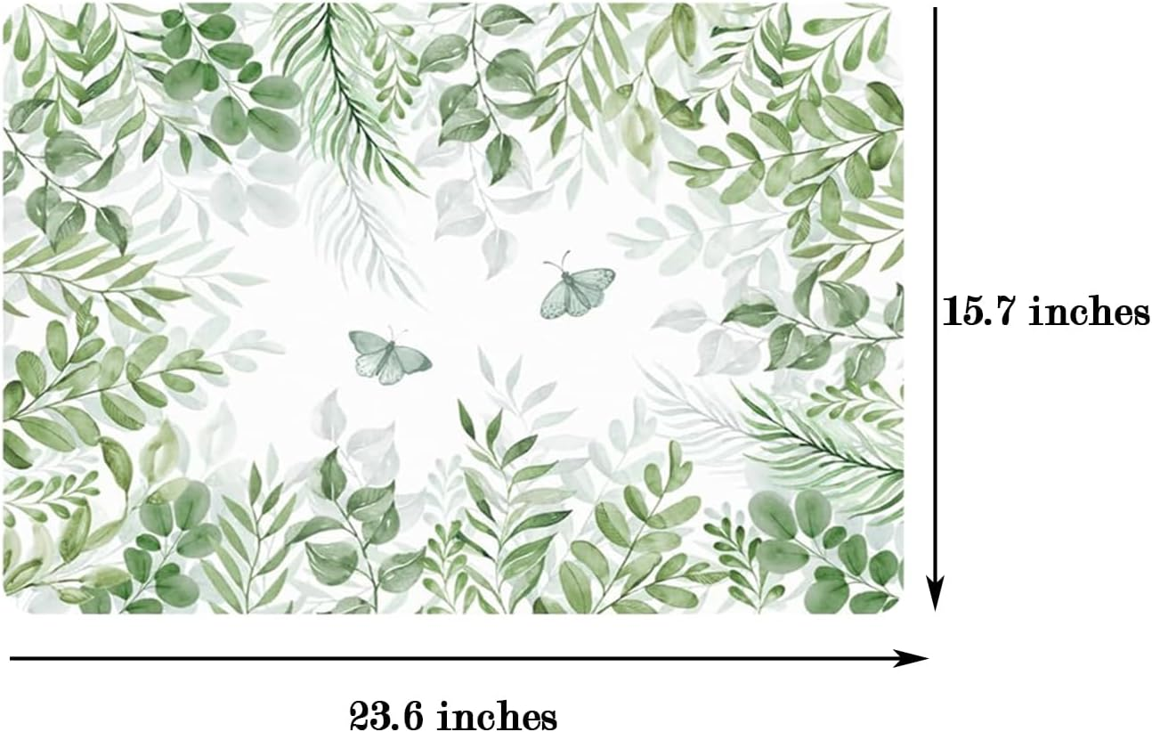 Dish Drying Mat,Coffee Mat 3Pcs,15"X23.6"Drying Mat,Kitchen Drying Mat with Flower Herbs,Coffee Bar Mats for Countertop,Kitchen Counter Dining Room Decoration image number 4