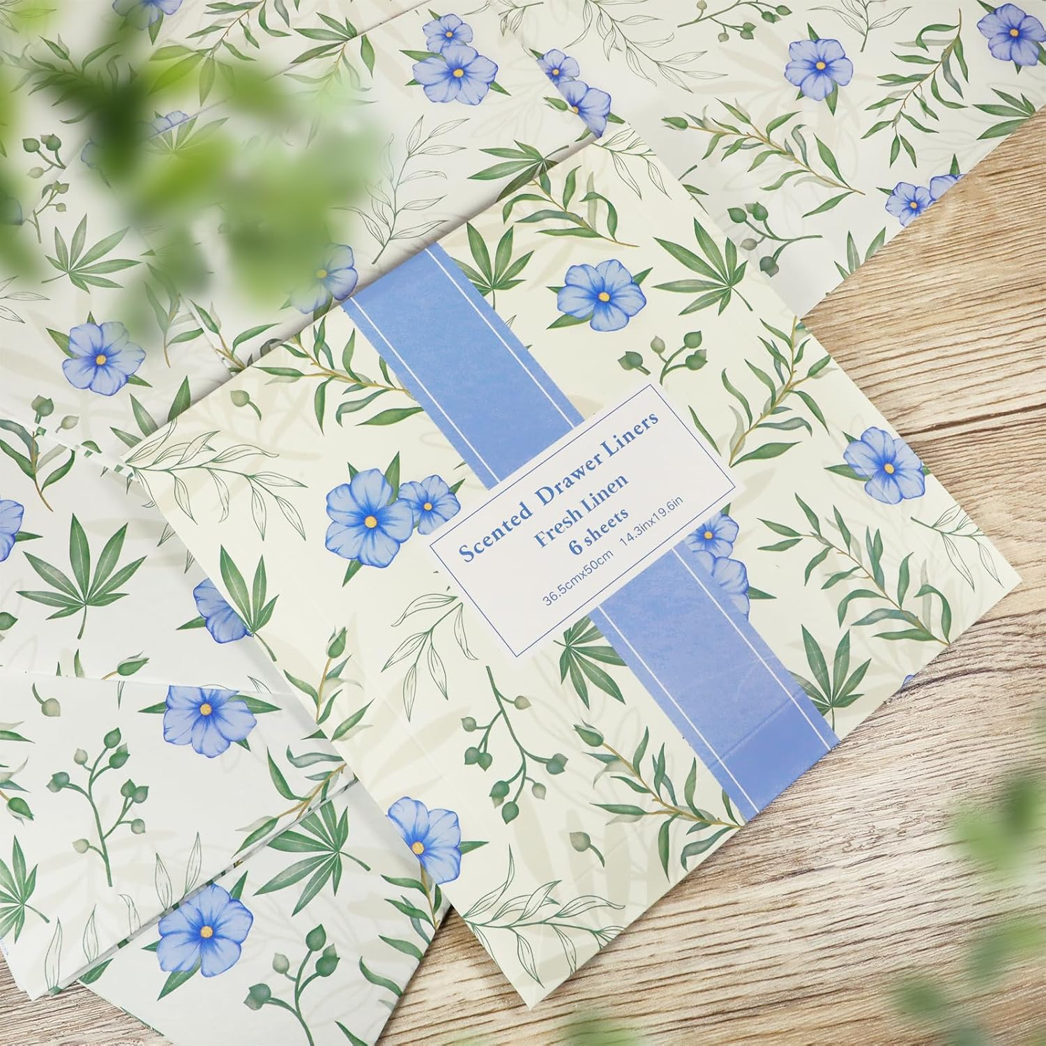 LA BELLEF&Eacute;E Scented Drawer Liners, Fresh Linen Fragrance for Home, 6 Sheets (14.3 X 19.6 Inches) for Dresser, Bedroom, Closet, and Shelf Organization