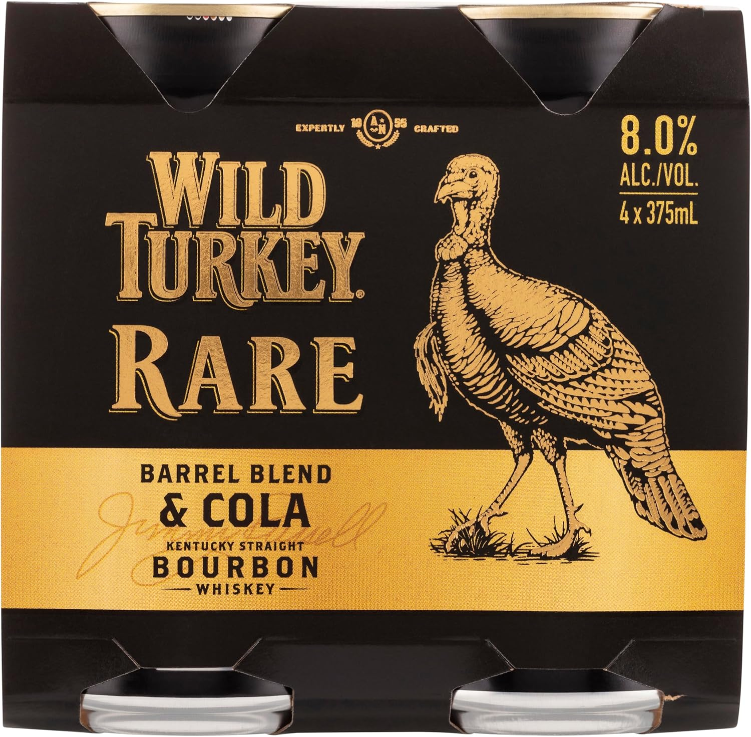 Wild Turkey Rare Bourbon and Cola 8% Can 375 Ml (Pack of 4) image number 2