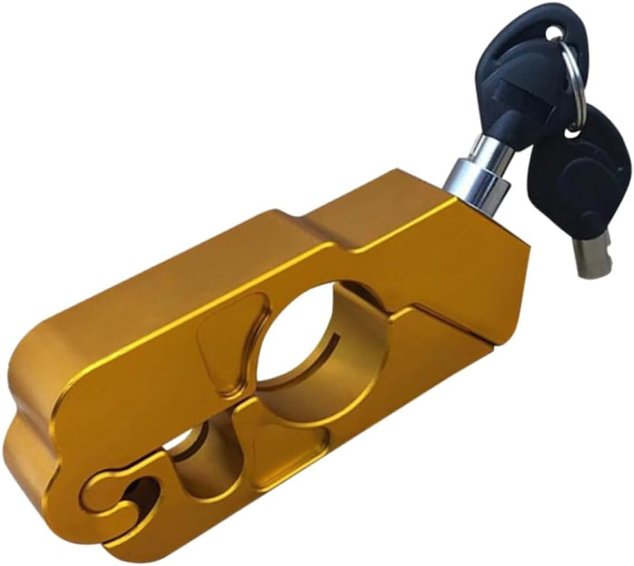 Mikinona CNC Aluminum Alloy Motorcycle Handlebar Lock Theft Device for Scooters and Atvs Lightweight and Compact Design for Securely Locking Moving Parts image number 5