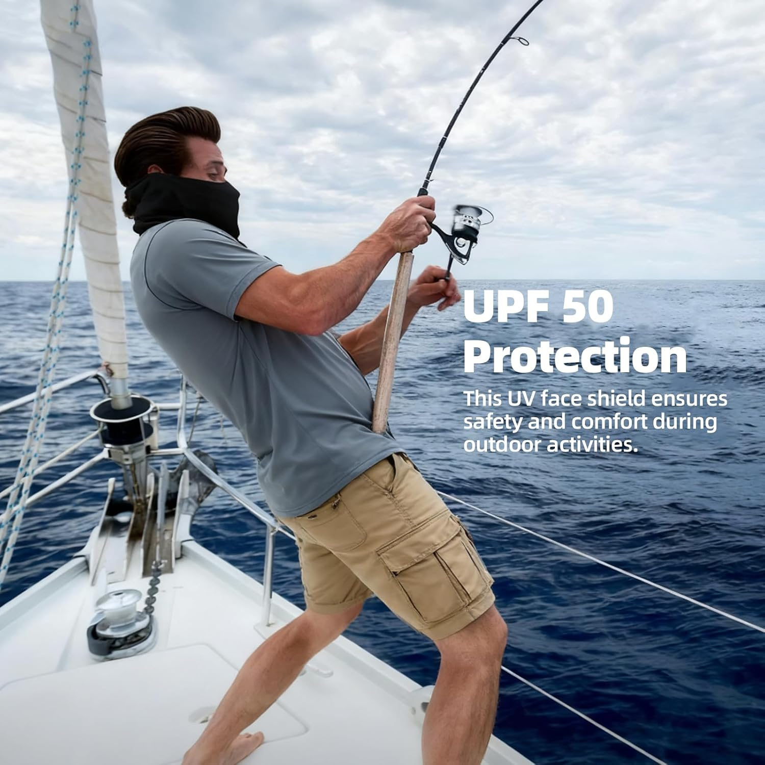 ONBPIY Black Balaclava Ski Mask Men Motorcycle Accessories UV Protection Winter Outdoor Sports image number 5