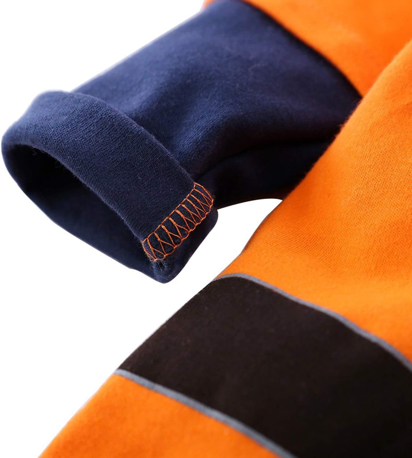 Daimenmeng Baby Romper Jumpsuits Cosplay Newborn Cotton Bodysuit One Piece Clothes for Boy Orange 9-12 Months/80, Orange image number 4