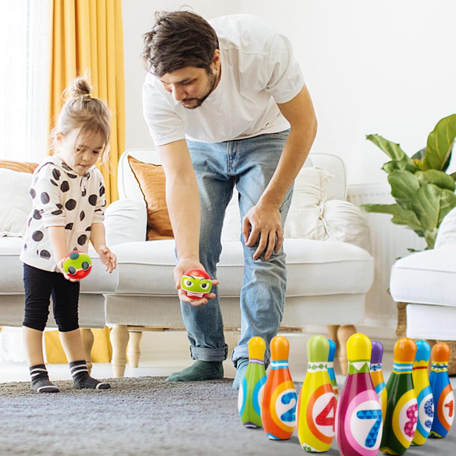 Toys for 3 4 5 6 Year Old Kids: Outdoor Toys Games for Kids Age 3-6 Early Educational Toys Birthday Presents for 3 4 5 Year Old Boys Girls Gift Bowling Ball Games Party for Boys Girls Age 4 5 6 image number 2